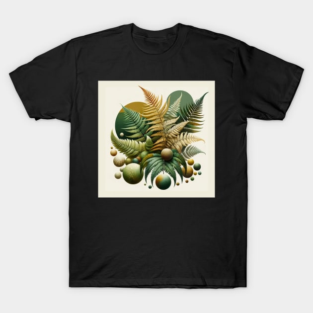 Sporophyte Spheres: A Fern Universe T-Shirt by heartyARTworks